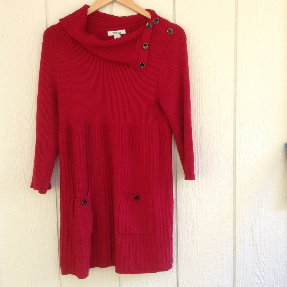 Style & Co Red long sleeve Sweater, Size XL